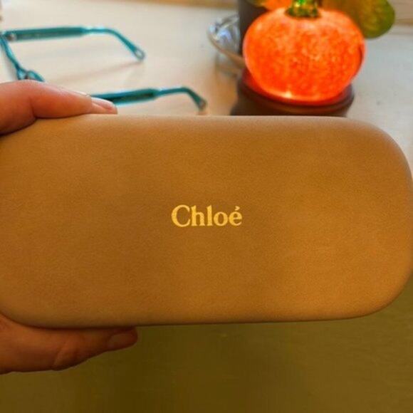 Chloe Willow 52mm Round Sunglasses Blue - Picture 7 of 10